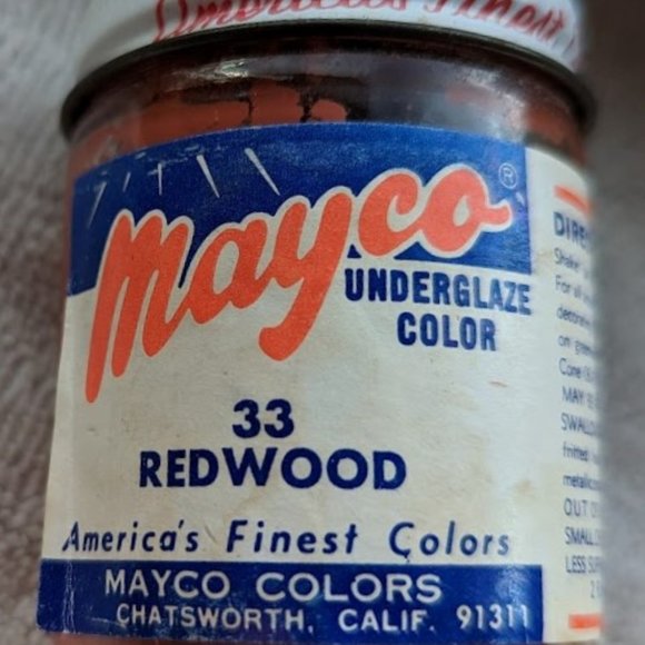Vintage Mayco Underglaze #33 Redwood – c 1970s - Picture 2 of 5